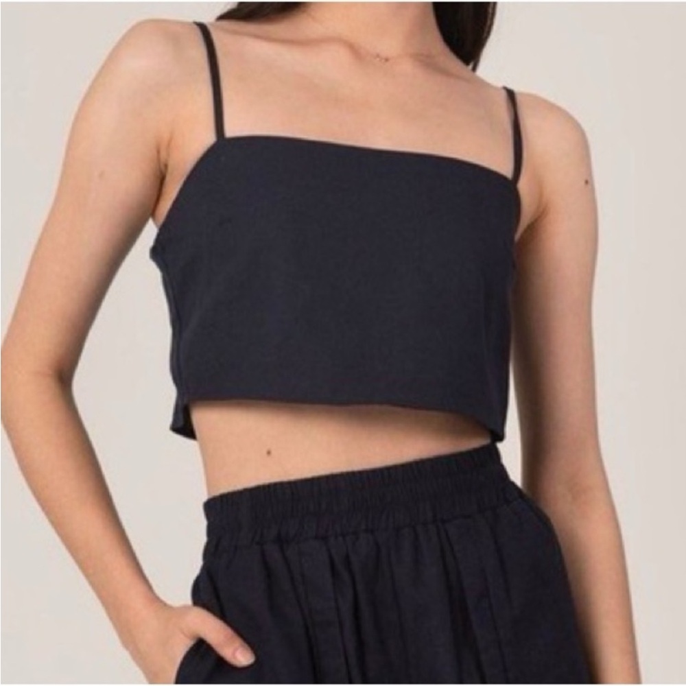 NWOT House of Harlow 1960 linen open back top size small